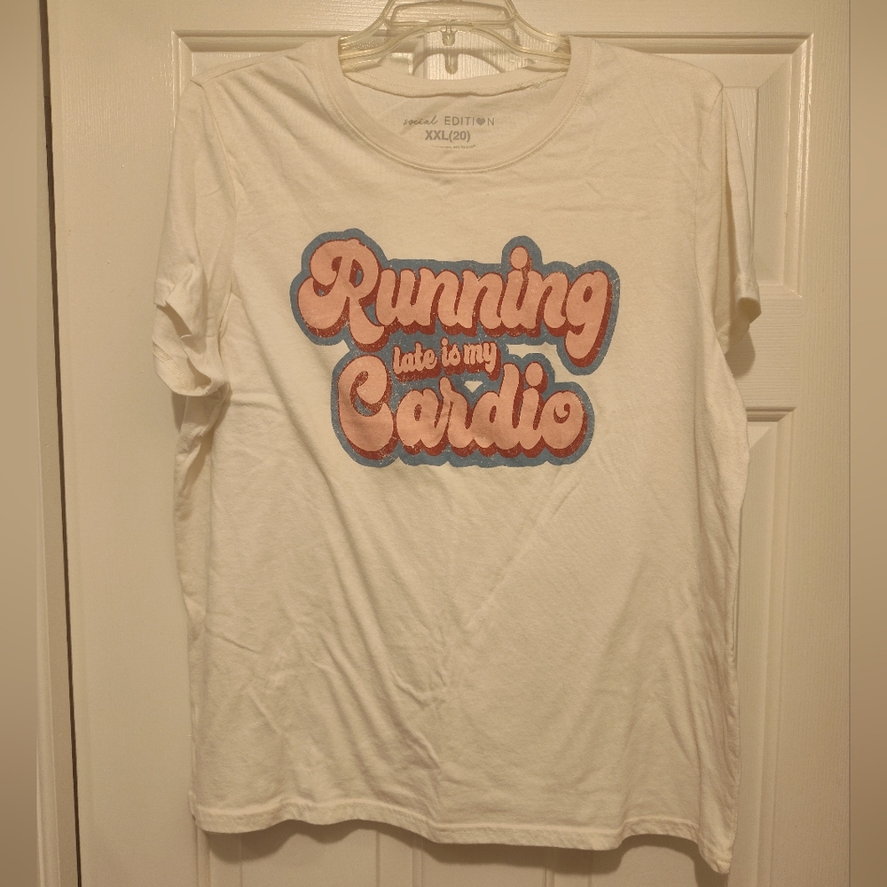 💙 "Running Late Is My Cardio" Graphic T-Shirt